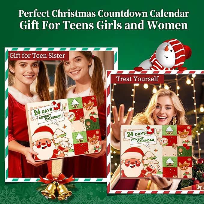 Makeup Advent Calendar 2025 Teen Girls Women,24 Days Beauty Advent Calendar Christmas Countdown Make up Gift Set, 2025 Xmas Gift Surprise Box Calendar Full Size