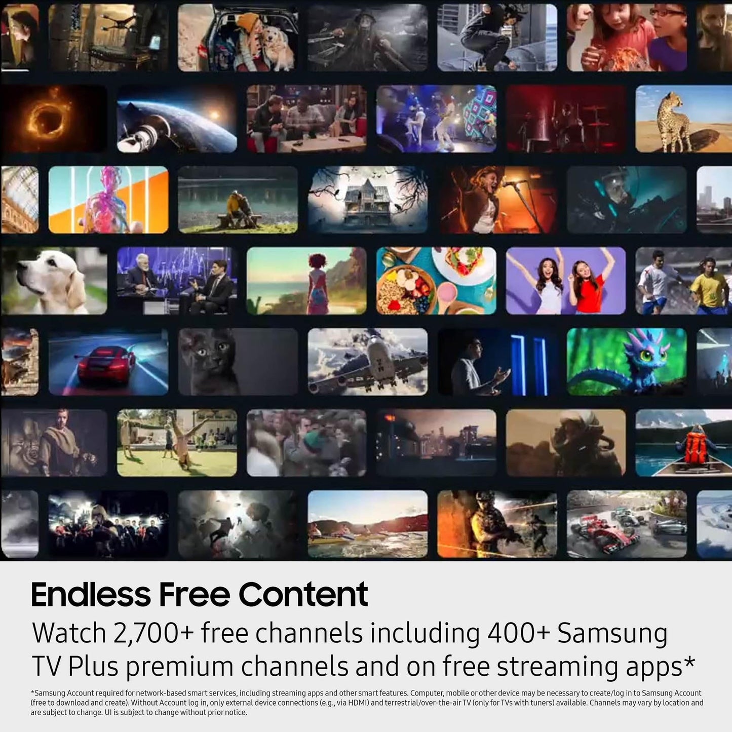 Samsung 65-Inch Class Crystal UHD U8000F 4K Smart TV (2025 Model) Endless Free Content, Crystal Processor 4K, MetalStream Design, Knox Security, Alexa Built-in