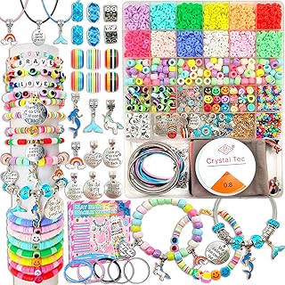 leitait Girls Toys Bracelet Making Kit -3400pcs Charm Jewelry Making Kit Supplies,Unicorn/Mermaid Crafts Birthday Christma...