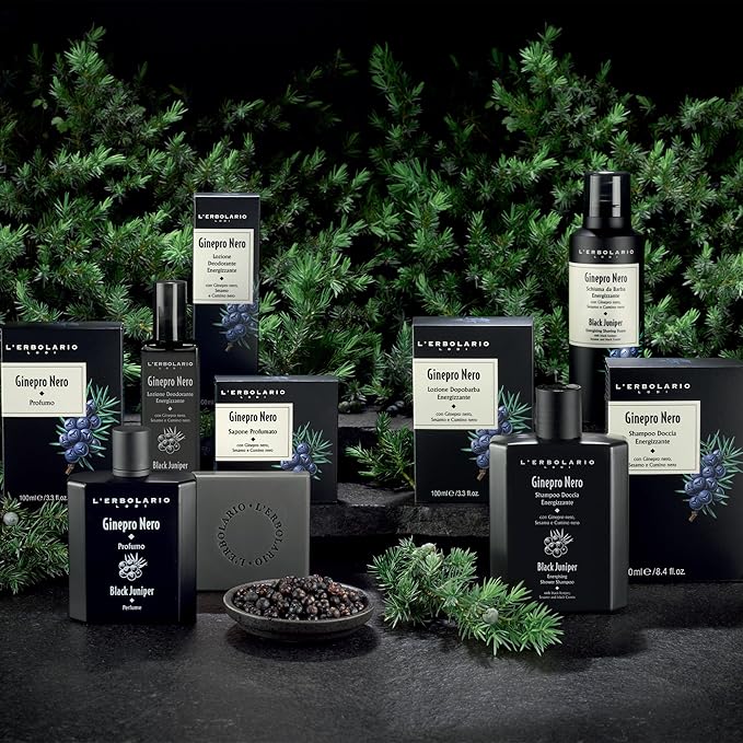 L'Erbolario Black Juniper - Energizing Fragrance With Woody Notes - Can Be Worn Every Day With Pride - Dermatologically Tested - Citrus And Woody Scent - For All Skin Types - 3.3 Oz EDP Spray