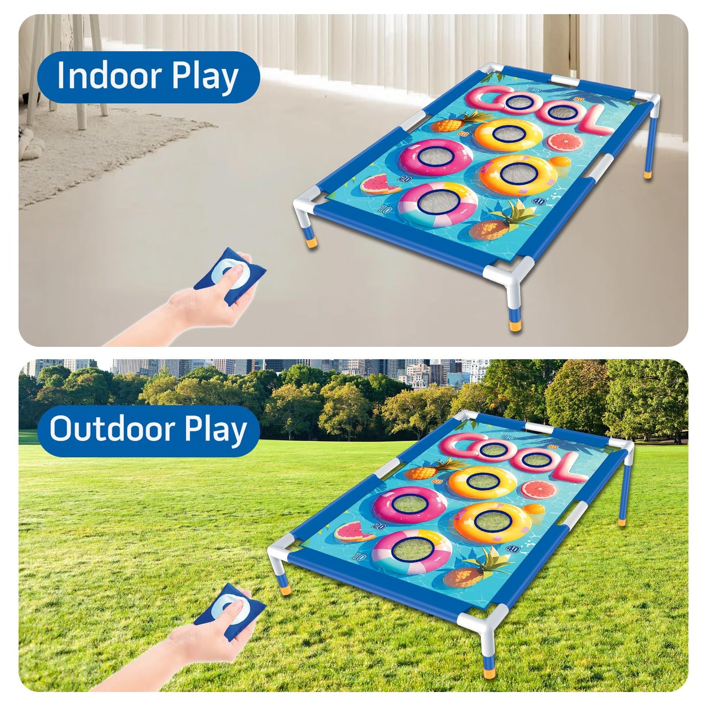 Remit Bean Bag Toss Game, Cornhole Game Set for Kids, Outdoor Fun for Yard Play, Sports & Play Toys for Active Kids 3-8