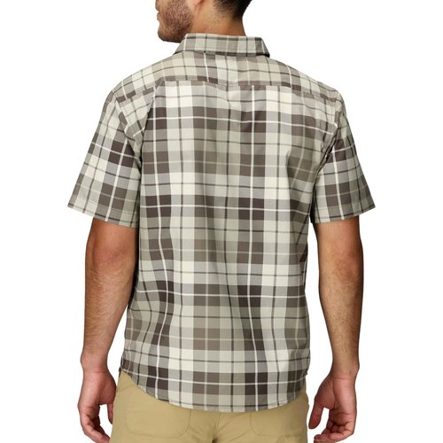 MARMOT Men's AirExchange UPF 40 Short Sleeve Shirt - Lightweight Breathable Quick-Dry, Hickory Nut Wayland Plaid, Large