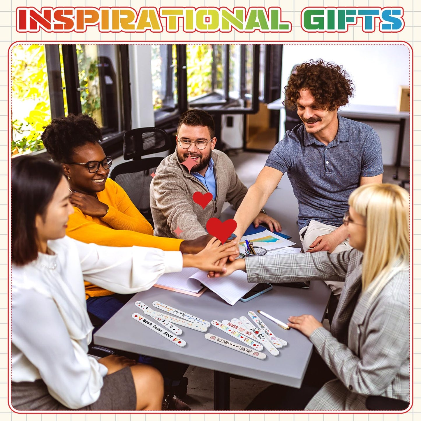 Lanties 50 Pack Teacher Appreciation Gifts Bulk Teacher Week Nail Files Emery Boards Small Thank You Employee Appreciation Gifts