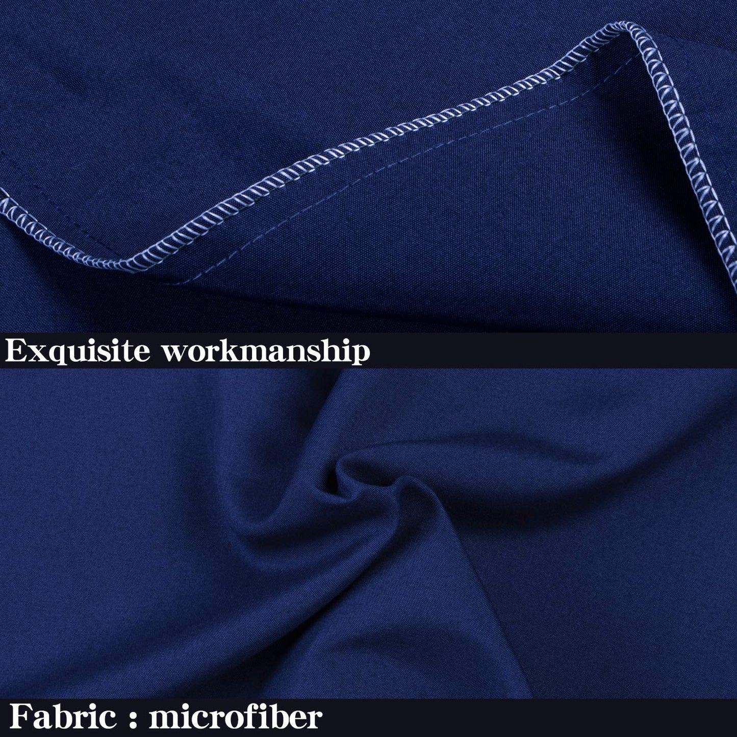 NTBAY Body Pillowcase - Brushed Microfiber 20x54 Pillowcase - Soft, Wrinkle-Free, Fade-Resistant, Stain-Resistant, Navy Blue Body Pillow Cover with Envelope Closure - 20x54 Inches, Navy Blue