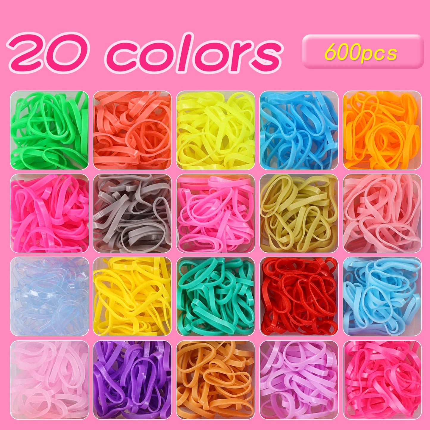 Girl Hair Accessories Set, Toddler Colorful Elastic Hair Ties Small Elastic Rubber Bands for Hair Baby Hair Ties Set with Hair Clips