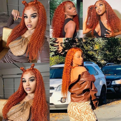 Giginger Brazilian Human Hair Bundles 18 20 22 inch Orange Jerry Curly Bundles 350 Color Human Hair Ginger Orange Unprocessed Virgin Quick Weave Hair for Black Women