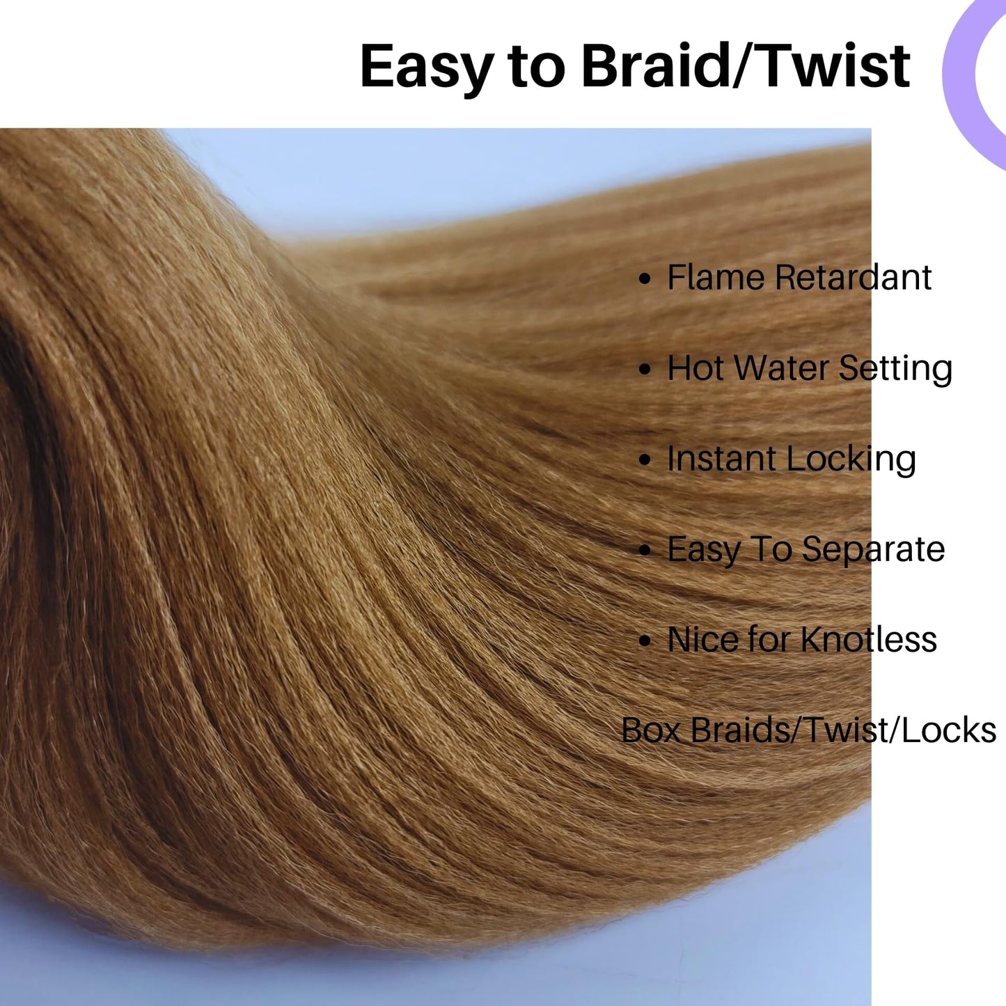Honey Blonde Braiding Hair Pre Stretched 16 Inch for Knotless Braids 27# Synthetic Box Braiding Hair for Women