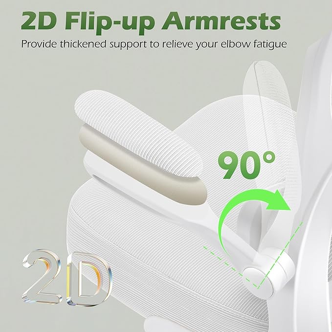 AreShark Office Chair Ergonomic Desk Chairs with Adjustable Lumbar Support& Headrest Hanger, High Back Breathable Mesh Chair with Wheels, Rolling Swivel Comfy Task Computer Chair for Home Work Gaming