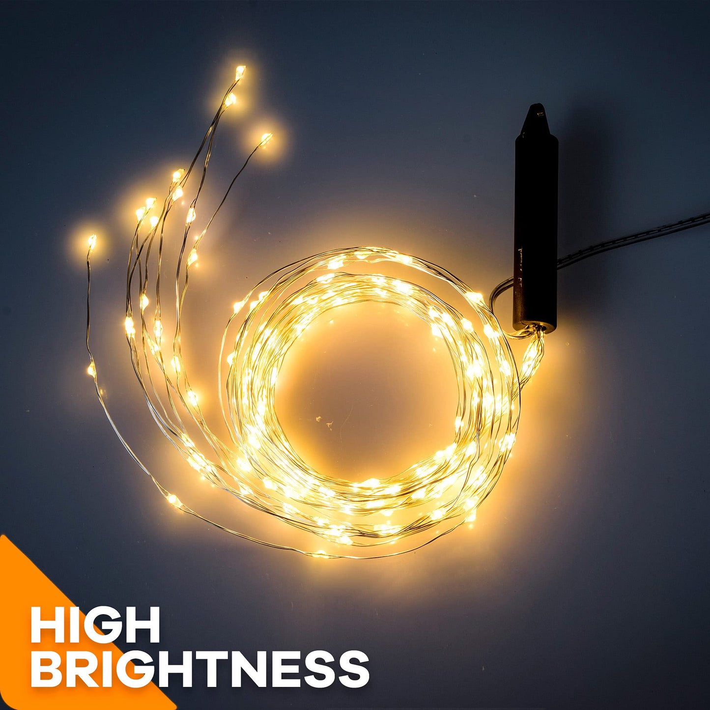 Twinkle Club 10 Strands 200 LED Firefly Bunch Lights, Waterproof, Plug in String Lights for Waterfall Vine String Lights Watering Can Lights Outdoor Garden, Warm White
