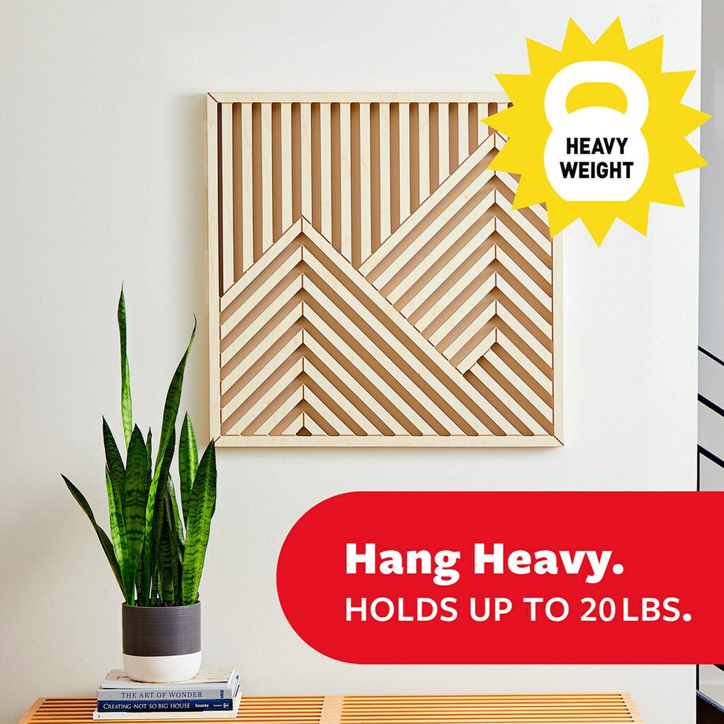 Command 20 Lb XL Heavyweight Picture Hanging Strips, Damage Free Hanging Picture Hangers, Heavy Duty Wall Hanging Strips for Living Spaces, 20 Black Adhesive Strip Pairs, PH217BLK-10NA