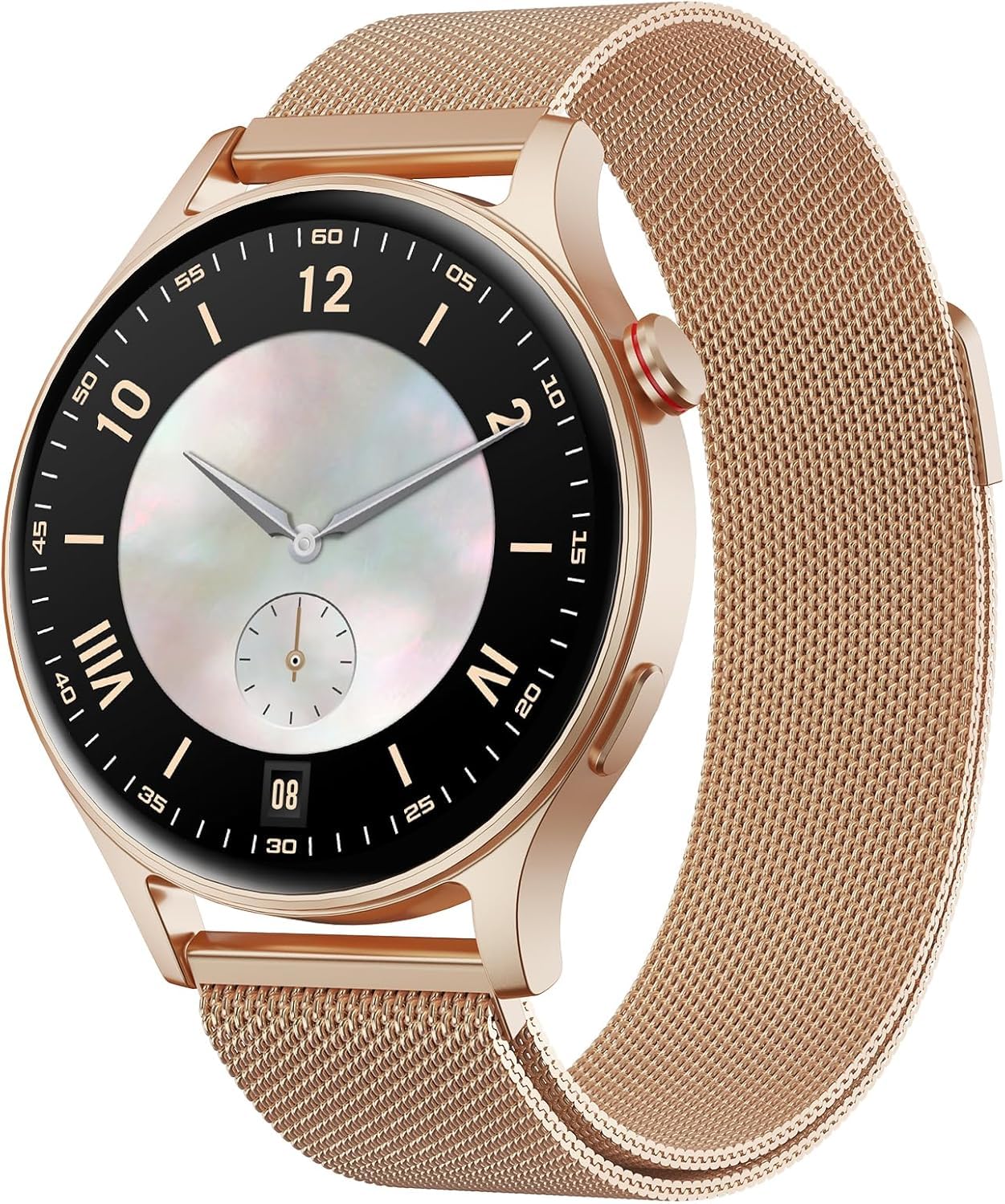 Fitpolo Smart Watch for Women,1.3 AMOLED Touchscreen Fitness Tracker, Make/Answer Calls, Heart Rate SpO2 Monitor,IP68 Waterproof