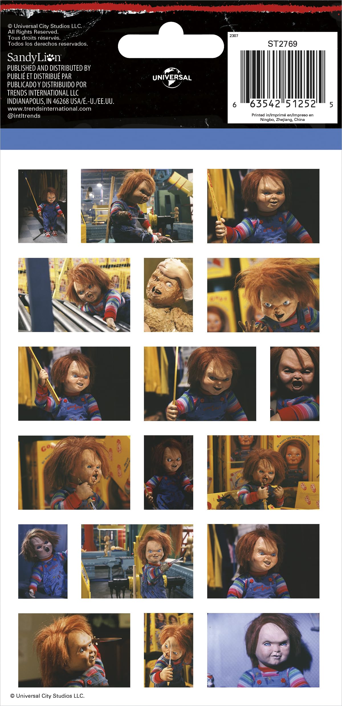 Childs Play - Chucky Standard Stickers - 4 Sheet