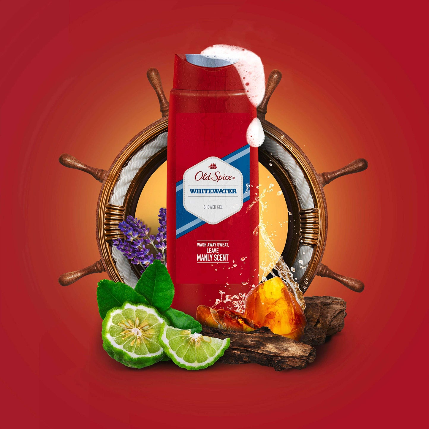 Old Spice Whitewater Shower Gel, case of 6
