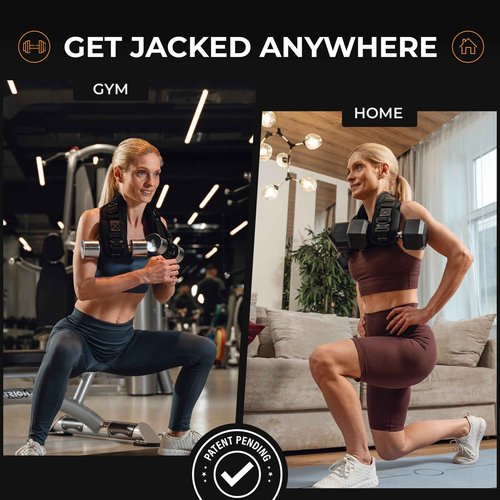 JAB Premium Hip Thrust Belt for Dumbbells & Kettlebells (Patent-Pending) Booty Belt - Strengthen Glutes & Hamstrings - Heavy Duty, Comfortable & Slip Resistant