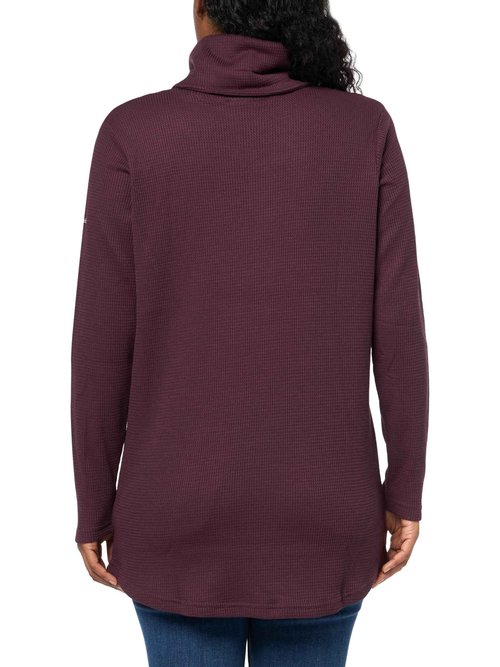 Columbia Women's Holly Hideaway Waffle Cowl Neck Pullover, Moonvista, XX-Large