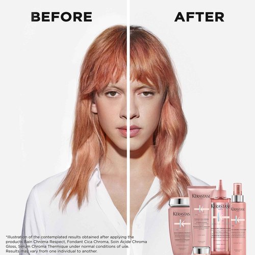 Kerastase Chroma Absolu Chroma Respect Shampoo Riche For Sensitized or Damaged Color-Treated Hair - Protects and Nourishes Medium To Thick Hair, with Lactic Acid, 16.9 Fl Oz