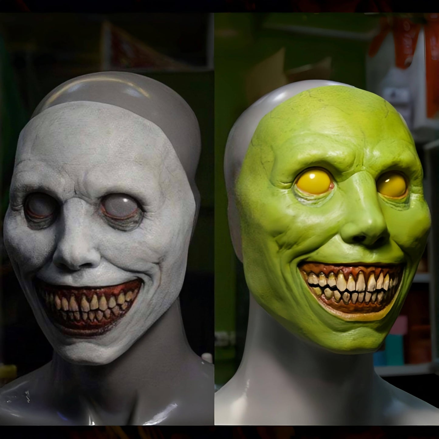Aerkersun Scary Halloween Mask for Adults, Realistic and Durable Natural Latex Creepy Horror Mask for Cosplay and Halloween Party (Grey)