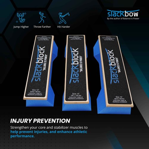 SlackBow SlackBlock Athletic Balance Trainer – Improve Balance, Stability, and Athletic Performance – Condition Your Body and Prevent Injury - Compact and Portable – 15"