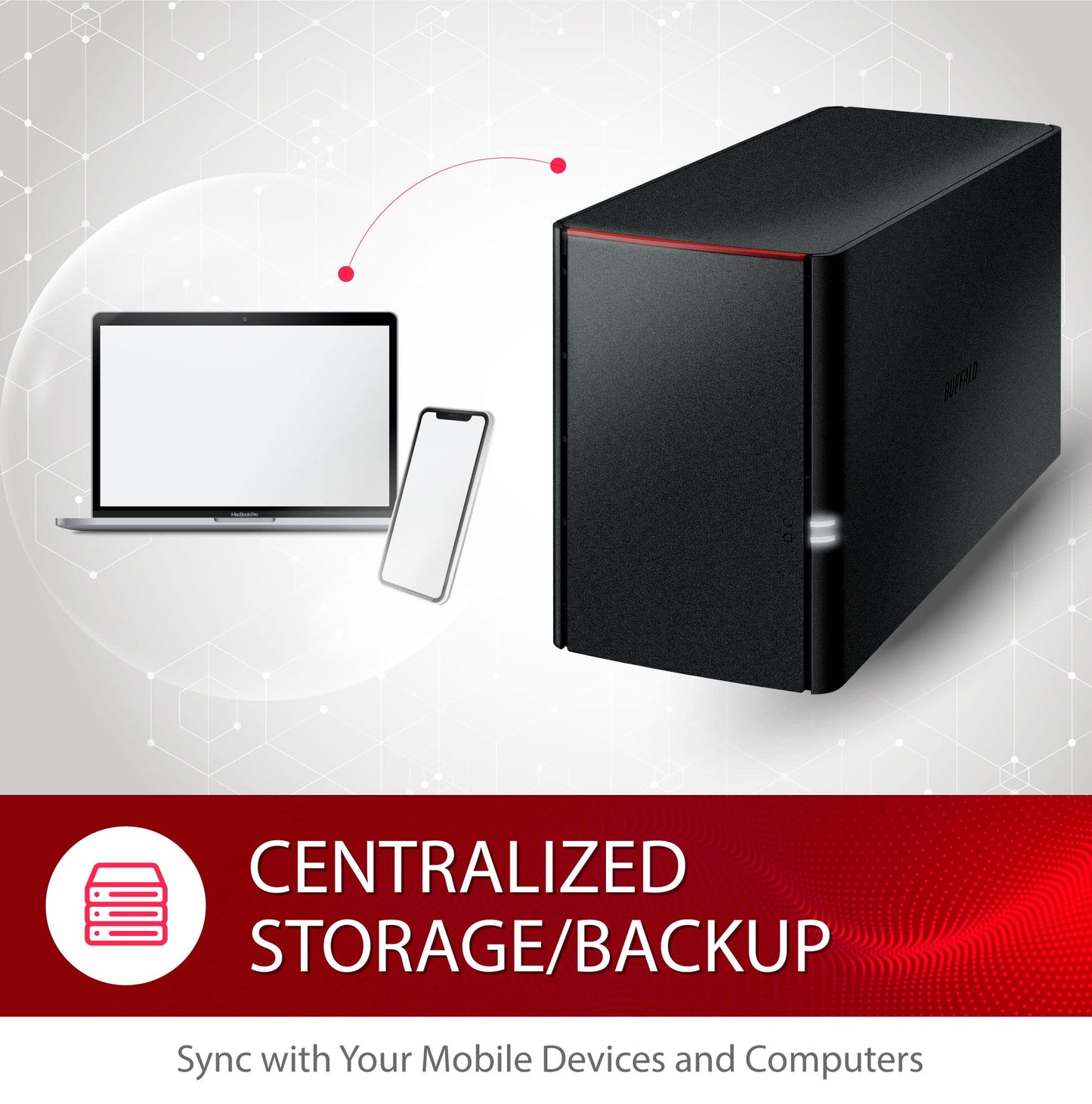 Buffalo Linkstation Soho 220 2-Bay Personal Cloud Office Nas 12Tb (2X6Tb) With Hard Drives Included