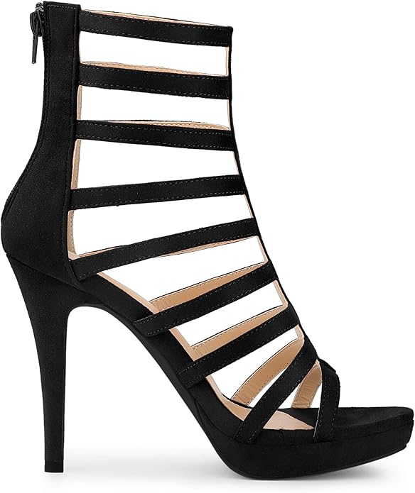 Allegra K Women's Stiletto Platform Heels Strappy Gladiator Heel Sandals