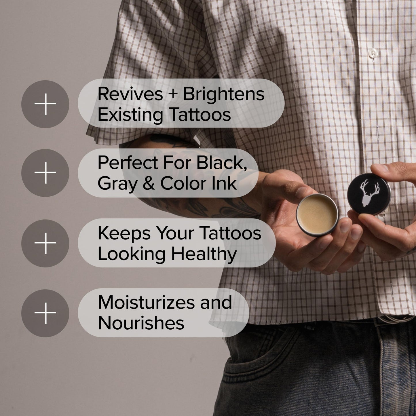 Mad Rabbit Tangerine & Vanilla Balm Salve - Tattoo Balm & Aftercare Cream, Color Enhancement that Revives Old Tattoos, Hydrates