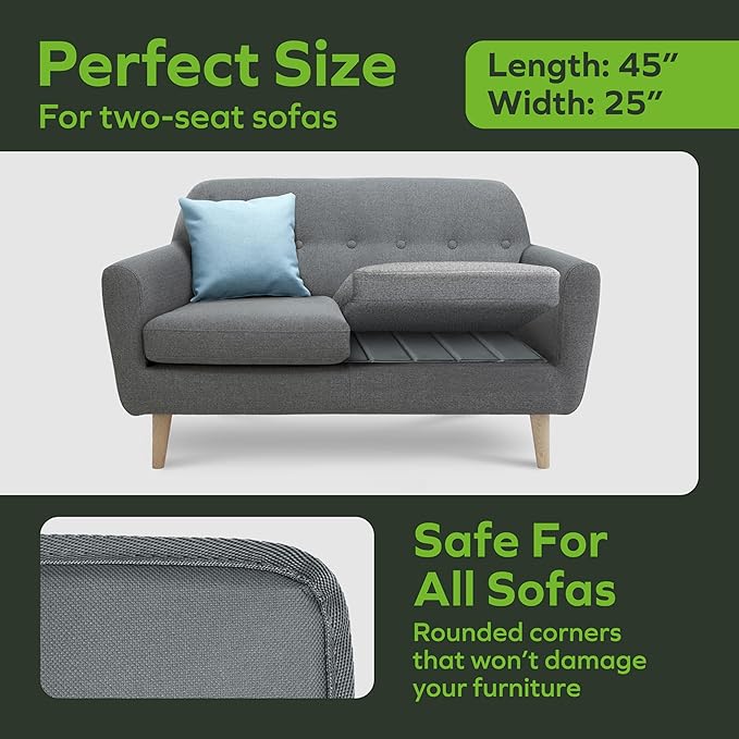 BEN'SHOME Heavy Duty Loveseat Cushion Support Board – Instantly Repair Sagging Small Sofa Seat | 25" x 38"-45" | .5" Furniture Grade Wood Under Cushions Insert, Anti-Slip, Extend Sofas & Couches Life