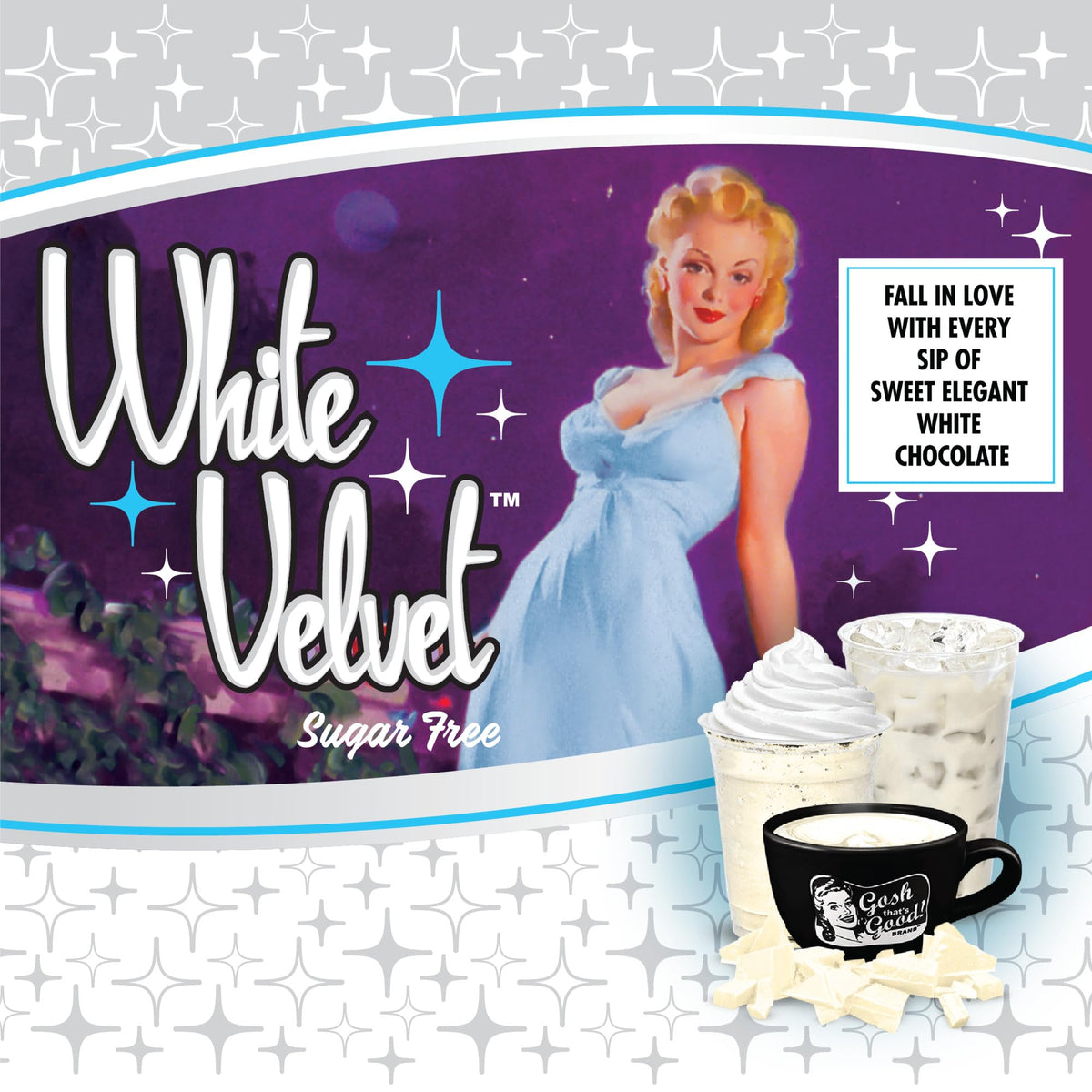 Gosh That’s Good! Sugar-Free White Velvet Chocolate Flavor – 2 lb – Low-Calorie, Lactose-Free