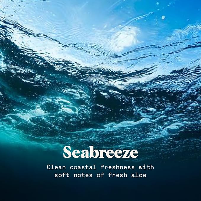All-Natural Body Powder - Moisture & Odor Control, Sweat Absorbing, Anti-Chaffing, Talc-Free, Prevents and Eliminates Body Odor Naturally - Seabreeze Fragrance