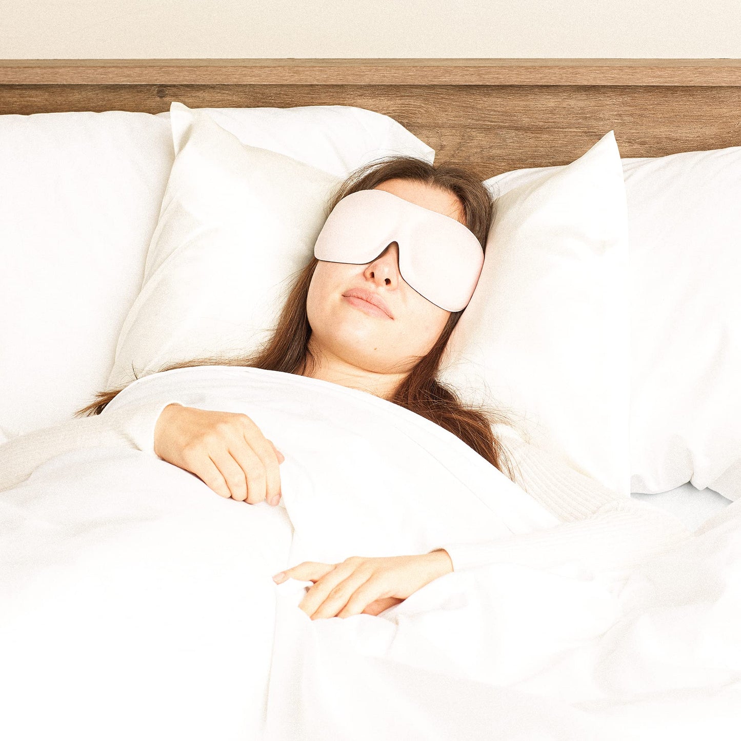 Bucky 40 Blinks No Pressure Solid Eye Mask for Sleep & Travel, Peony Pink, One Size