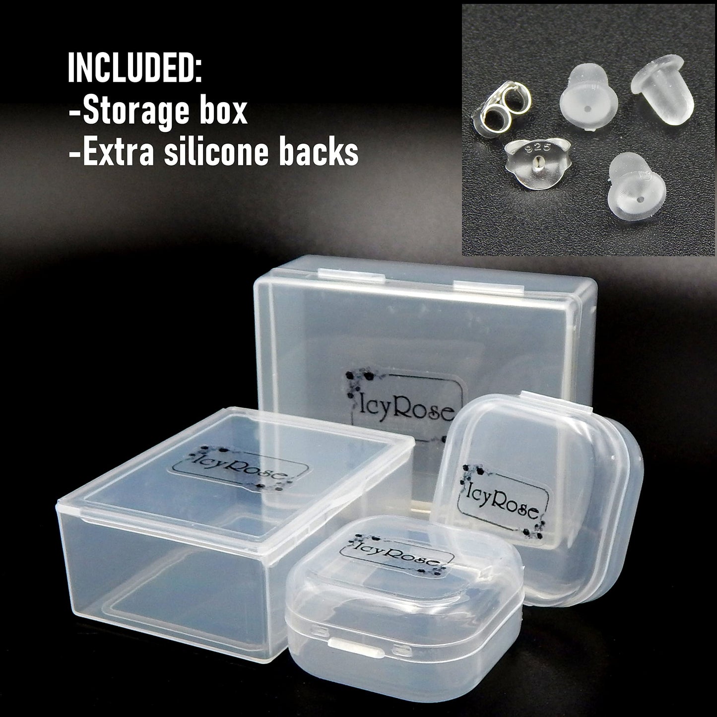 925 Sterling Silver Hypoallergenic Paw Print Stud Earrings (Choose Your Style) (Hollow)