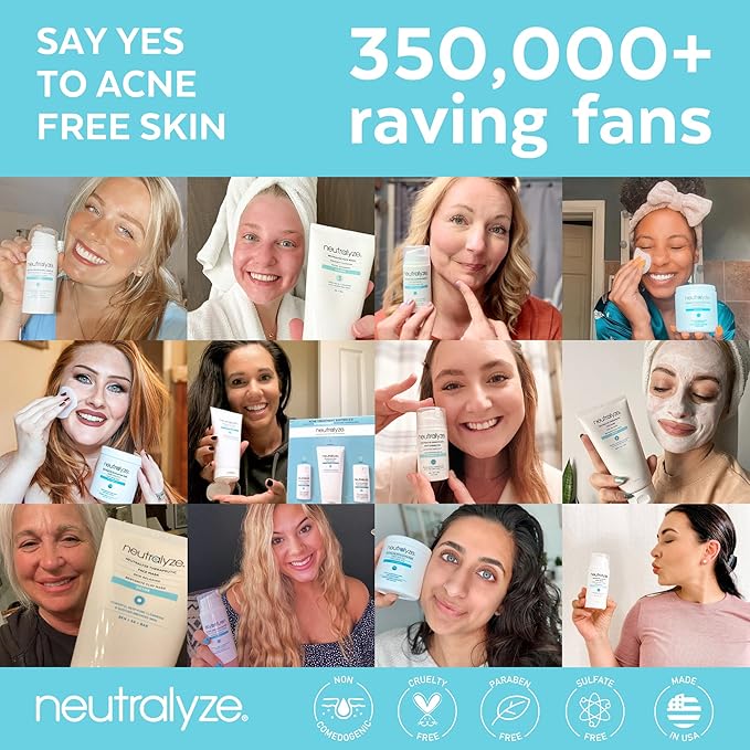 Neutralyze Moderate to Severe Acne Serum with 2% Mandelic Acid & 2% Salicylic Acid - Acne Scar & Spot Treatment for Face & Body (90 Day)