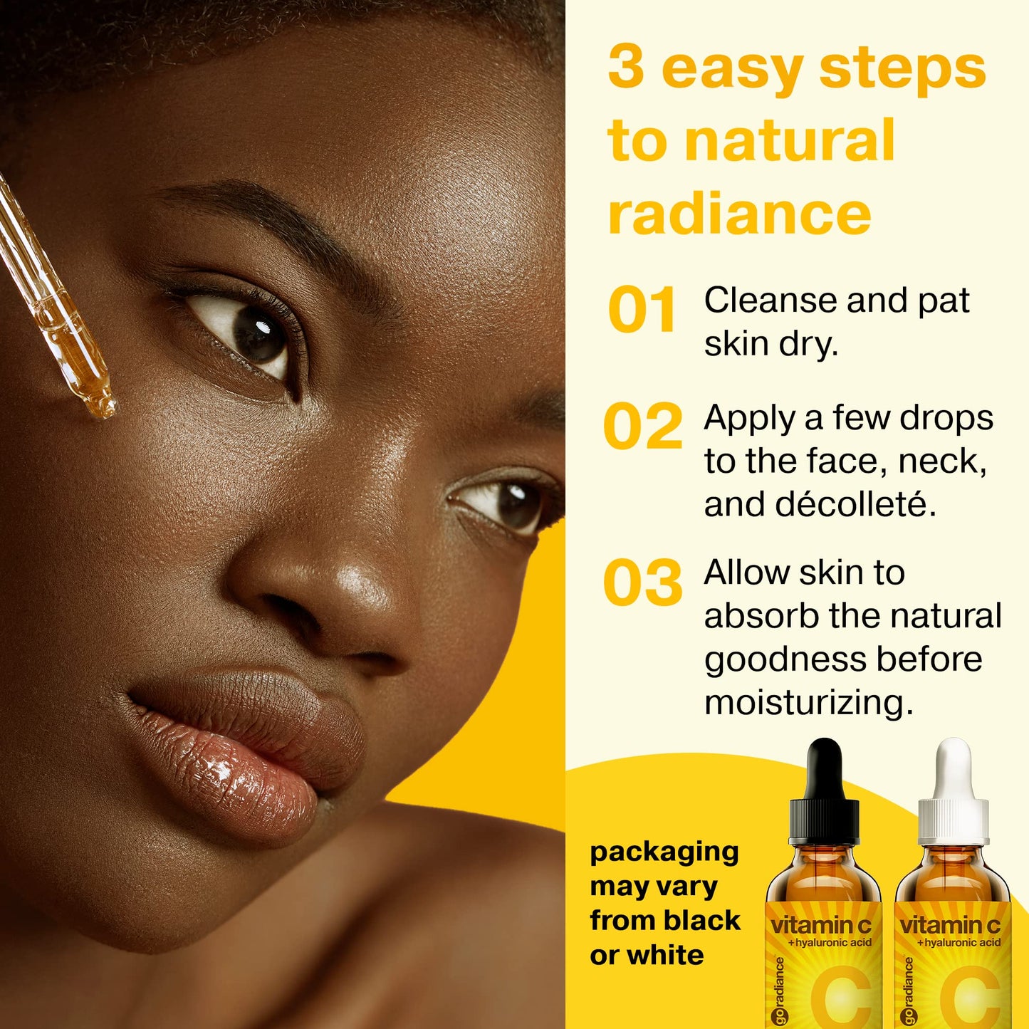 Go Radiance Double Size (2oz), 20% Vitamin C Serum for Face, Hyaluronic Acid, Vitamin C for Face Serum for Women