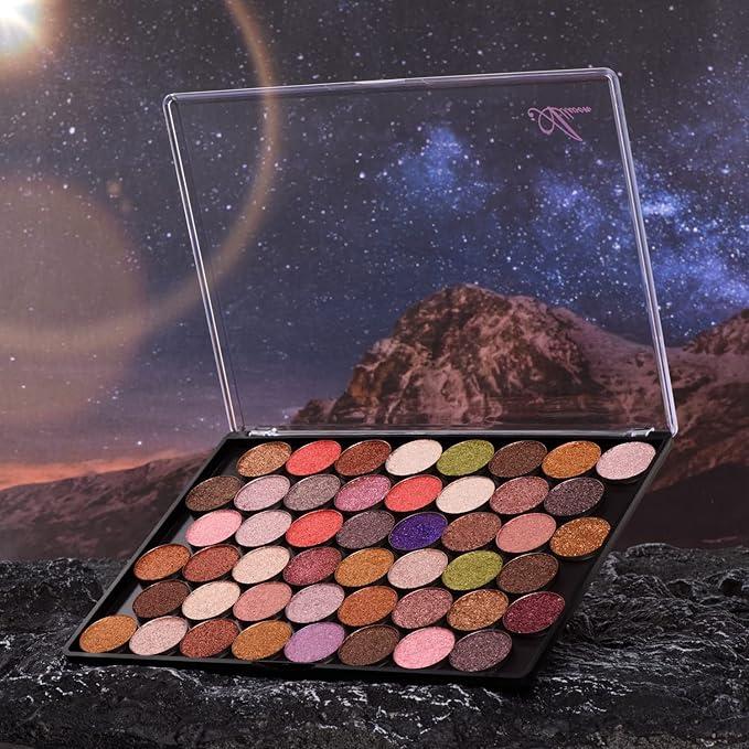 Allwon Large Empty Magnetic Transparent Plastic Makeup Palette for Eyeshadow Lipstick Blush Powder (Pack of 2)