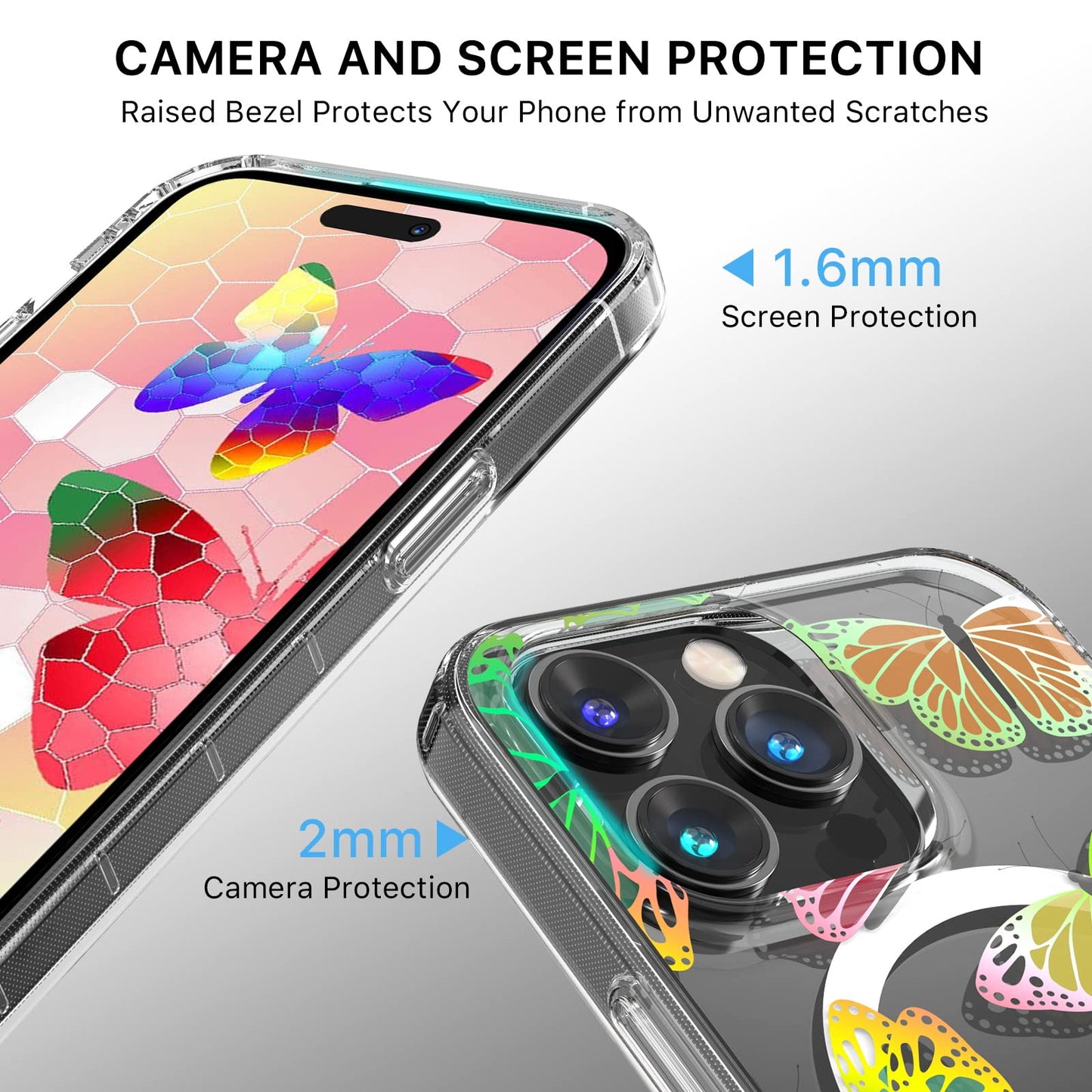 M Mybat Pro Magnetic Slim Clear Case For Iphone 14 Pro Case 6.1, Compatible With Magsafe, Cute Crystal Mood Series For Women G
