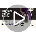 Cresimo Thermal Coffee Carafe 68oz / 2L - 12 Hours Hot Beverage Dispenser, Insulated Stainless Steel Carafe for Liquids, C...