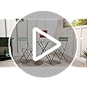 Best Choice Products 3-Piece Bistro Set, Space Saving Folding Design, Solid Steel, Outdoor Patio Furniture Set w/ 2 Chair...