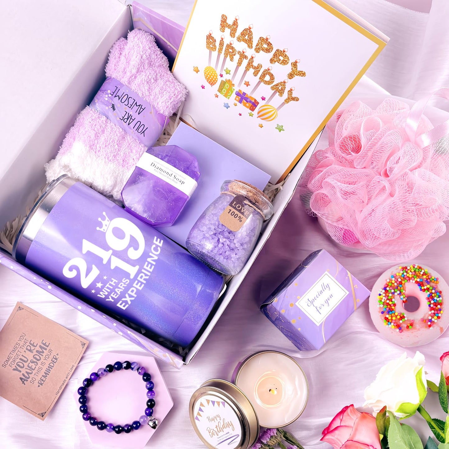 40th Birthday Gifts For Women, Best Gifts for 40 Year Old Women, Happy 40th Birthday Basket Gifts Box for Her Mom Aunt Wife Best Friends Female Daughter Sister Girlfriend Coworker Bestie Teacher