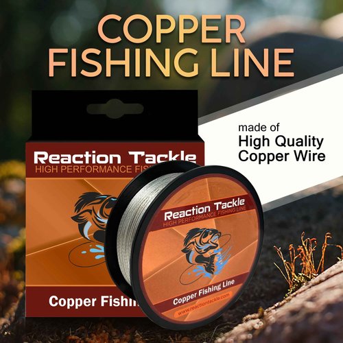 Reaction Tackle Copper Trolling Wire - Copper Fishing Line - Corrosion Resistant Tin Coated Copper Super Smooth and Thin Diameter to Reach Deeper Depths 32LB / 600 Foot