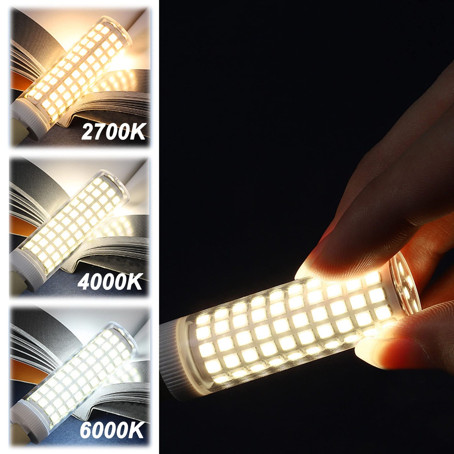 ALIDE E12 100w LED Candelabra Bulbs Replacement C7,4000K Natural White,1200lm T6 10W LED E12 Candle Light Bulbs for Ceiling Fan Pendant Lighting Salt Lamp,Non-dimmable,5 Pack