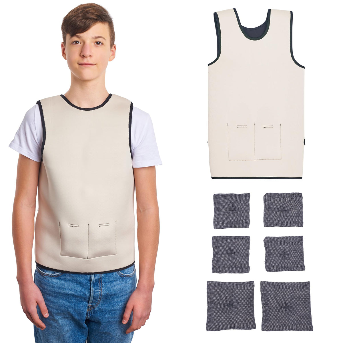 Weighted Vest for Kids | Sensory Pressure Vest for Autism & ADHD | Deep Pressure Therapy for Children | Adjustable Weighted Compression for Sensory Needs