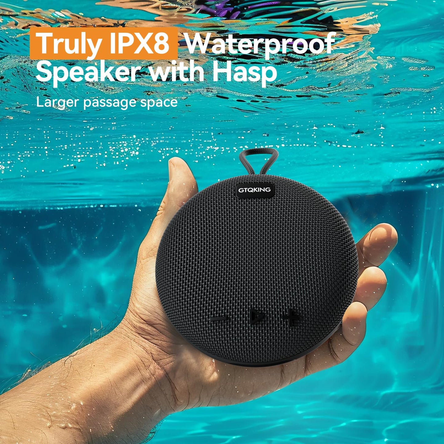 Shower Speaker IPX8 Waterproof Bluetooth 5.3 Portable Speaker with Loud HD Sound and Robust Bass, 24H Playtime for Outdoor Activities