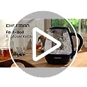 Chefman Electric Kettle with Tea Infuser, Compact 1L (4 Cups), 1500W, Removable Lid for Easy Cleaning, Boil-Dry Protectio...