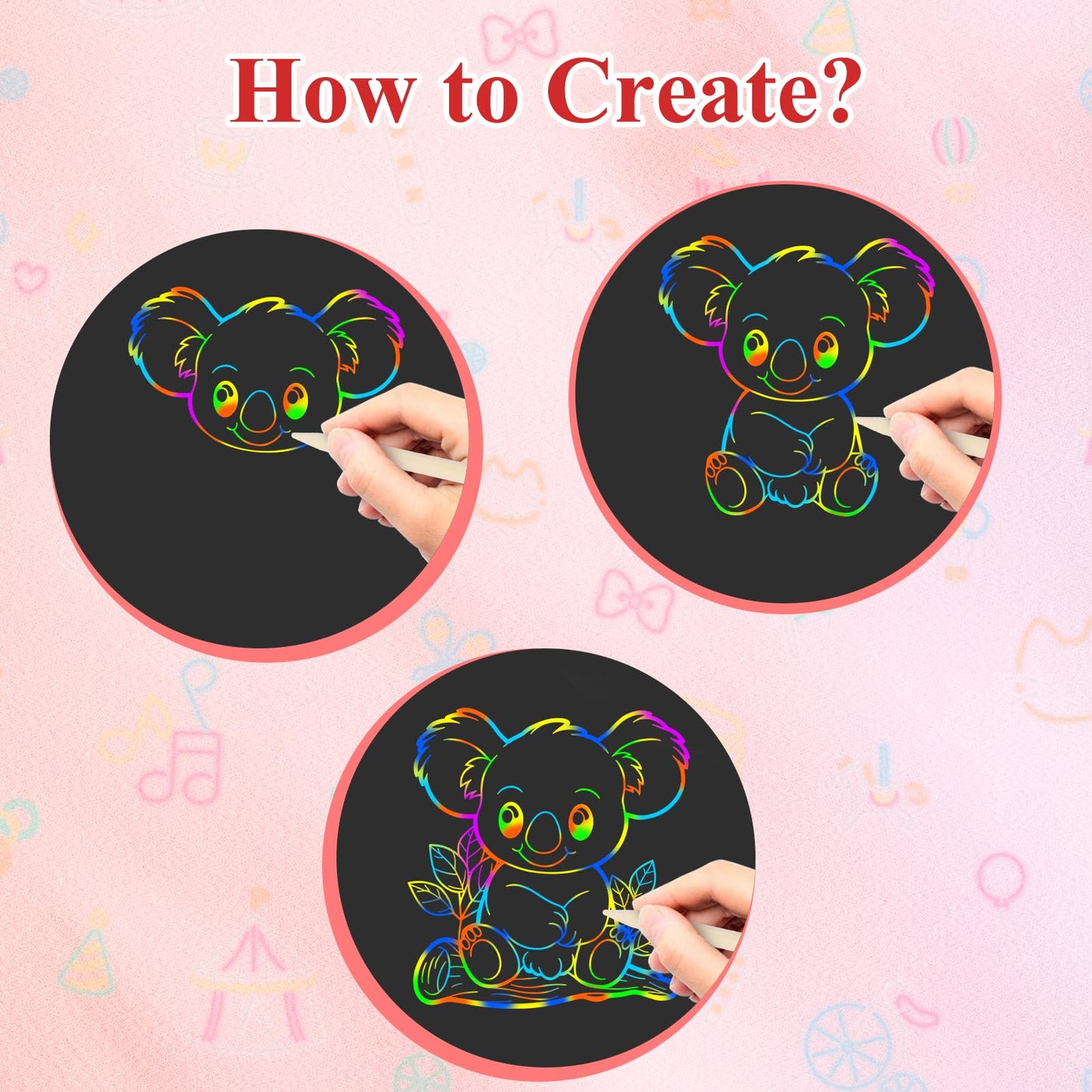 Stocking Stuffers for Kids: Scratch Paper Art Crafts Christmas Gifts Back to Girl School Teacher Supplies Game Party Favors Activities Toys for Teens Boy Ages 3-12 Years Old Valentines Birthday 2 Pack