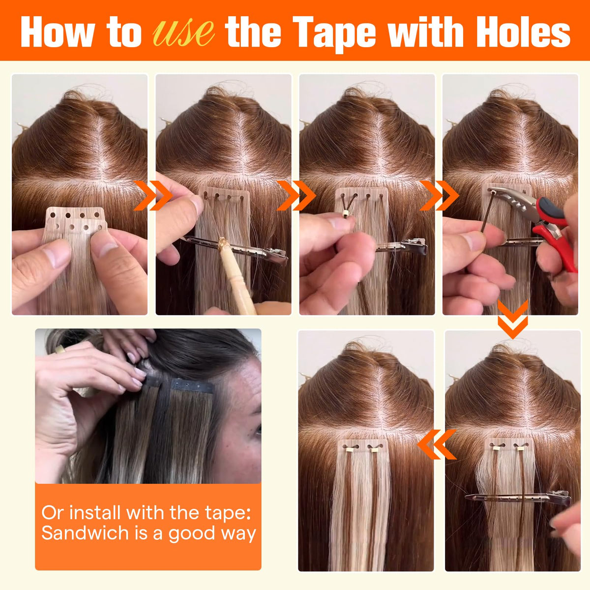Full Shine Tape ins Human Hair Extensions 20PCS 18 Ash Blonde 613 Highlight Blonde 50G 22INCH Tape in Extensions Tape in with Ho