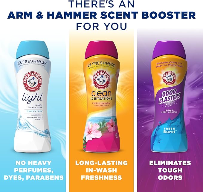 Arm & Hammer In-Wash Scent Booster Tropical Paradise, 24 oz, Pack of 4