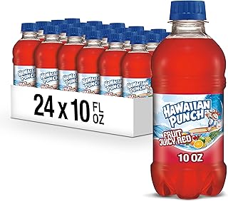 Hawaiian Punch Fruit Juicy Red Fruit Juice Drink, 10 Fl Oz Bottles, 24 Count (4 Packs Of 6), Ready-to-drink, On-the-go, Ca...