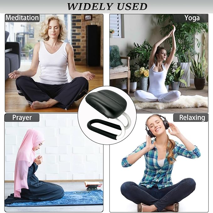 Meditation Bench, Metal Kneeling Stool, Adjustable Height Meditation Chair, Seiza Chair, Prayer Bench with Cushion for Home Studio Portable Non-Slip Yoga Stool