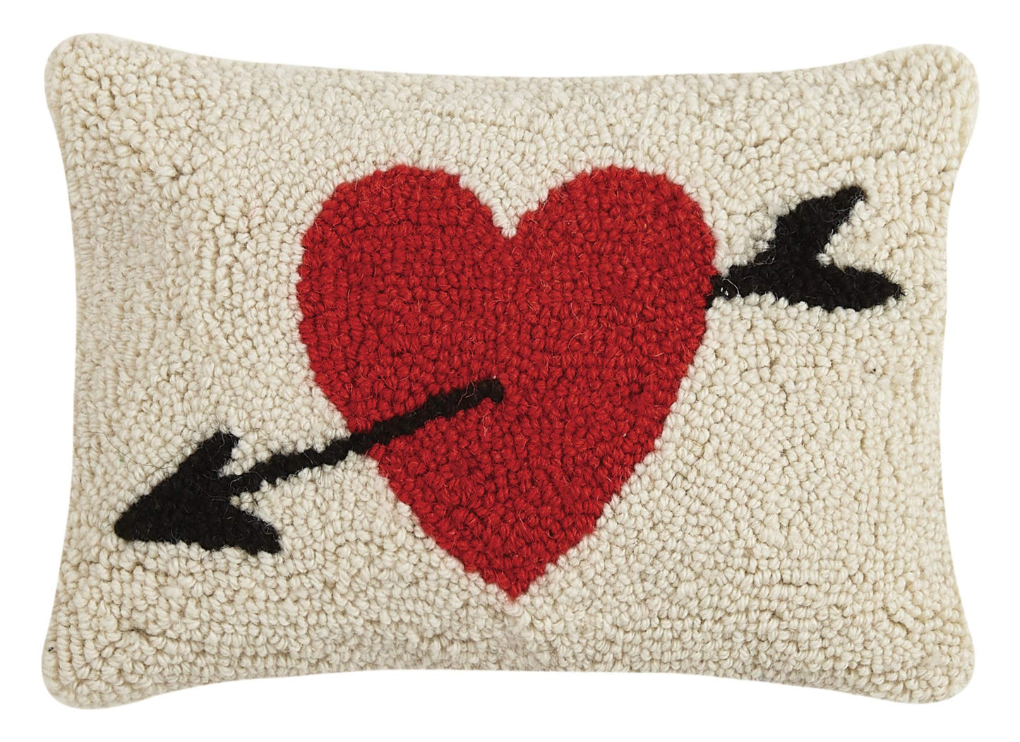 Peking Handicraft 30JES815C12OB Heart Cupid's Arrow Hook Pillow, 12-inch Length