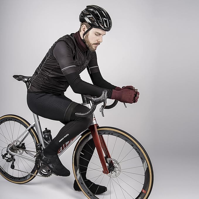 GripGrab Primavera 2 Merino Wool Spring Autumn Cycling Gloves Knitted Touchscreen Full Finger Anti Slip Bicycle Liners