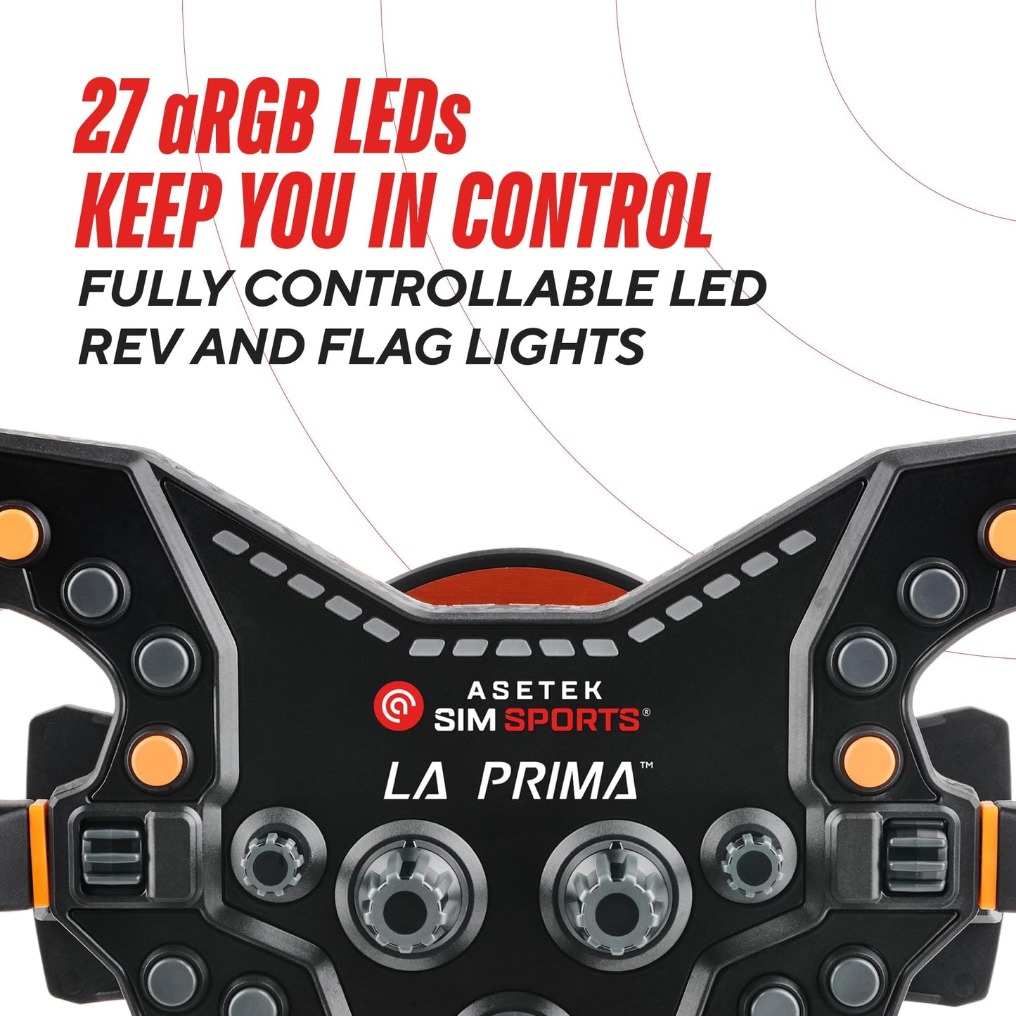 ASETEK La Prima Formula Gaming Steering Wheel | Premium Steering Wheel Gaming for PC | High Precision & Customizable Controls